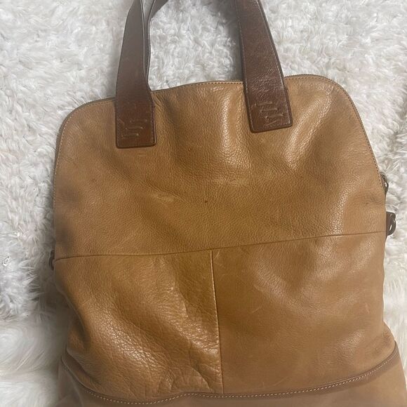 Cynthia Rowley leather tan & Brown Medium satchel . - Picture 2 of 12